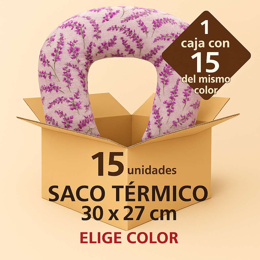 Saco térmico cuello 30 x 27 cm - Cajas de 15 und. por color