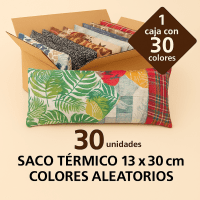 Saco térmico mediano 13 x 30 cm - Caja de 30 und. colores aleatorios